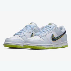 [BRAND NEW] NIKE DUNK LOW 3D SWOOSH GREY GRADE SCHOOL SHOES SIZE 5.5Y SNEAKERS